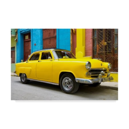 Philippe Hugonnard 'Yellow Taxi Of Havana' Canvas Art,30x47